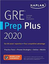 GRE Prep Plus 2020: 6 Practice Tests + Proven Strategies + Online + Video + Mobile de Kaplan Test Prep | 4 juin 2019