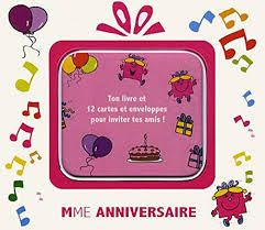 Boîte madame anniversaire - Ton livre et 12 cartes et enveloppes pour inviter tes amis !