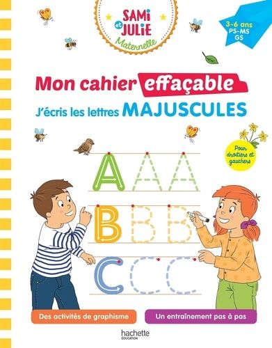 J'écris les lettres majuscules Sami et Julie - Maternelle PS-MS-GS