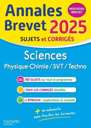 Sciences (Physique-Chimie/SVT/Techno) 3e Annales Brevet - Nouveau brevet