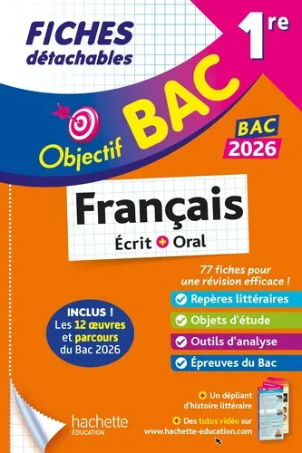 Français écrit + oral 1re. Fiches détachables Edition 2026 Français écrit + oral 1re. Fiches détachables Edition 2026