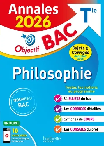 Philosophie Tle. Sujets & corrigés Edition 2026