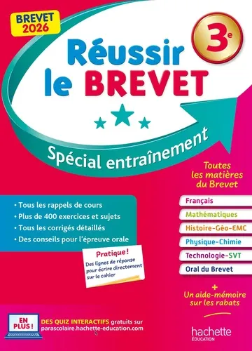 Réussir le brevet 3e. Spécial entraînement Edition 2026 Réussir le brevet 3e. Spécial entraînement Edition 2026