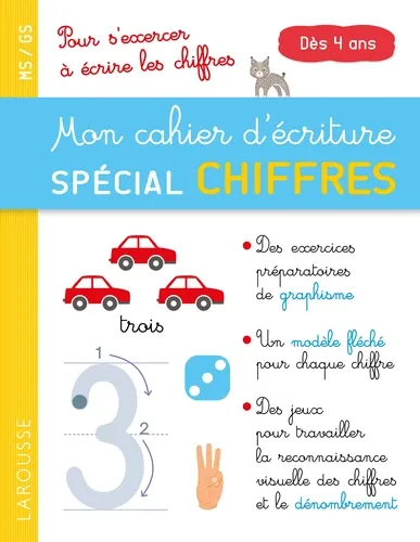Mon cahier d'écriture spécial chiffres MS/GS