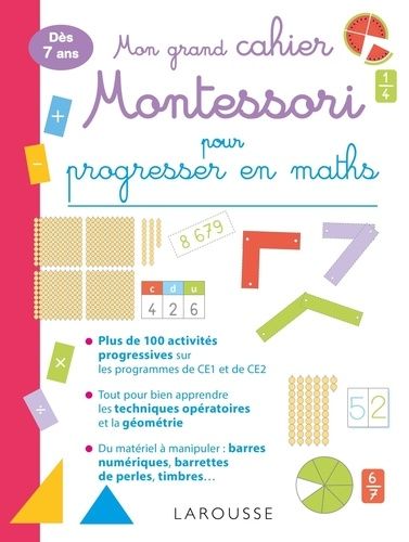 Mon grand cahier Montessori pour progresser en math