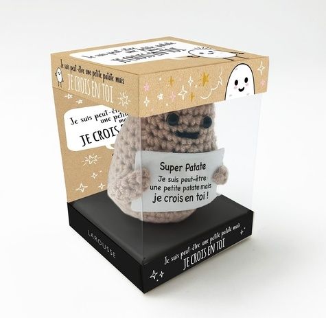 Je suis peut-être une petite patate mais je crois en toi - Coffret avec une mini-peluche et un carnet rempli de phrases positives