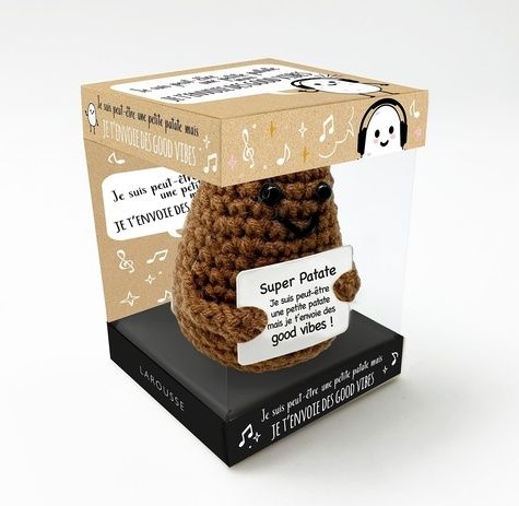 Je suis peut-être une petite patate mais je t'envoie des good vibes - Coffret avec une mini-peluche et un carnet rempli de phrases 100% good vibes