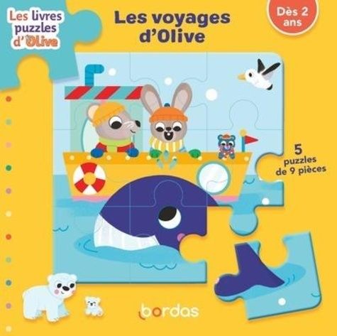 Les voyages d'Olive - 5 puzzles de 9 pièces