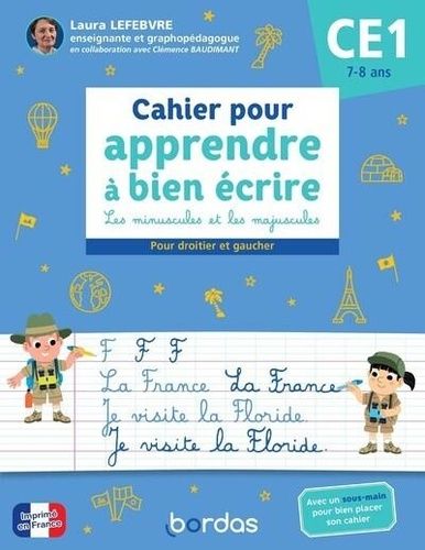 Cahier pour apprendre à bien écrire CE1 - Les minuscules et les majuscules