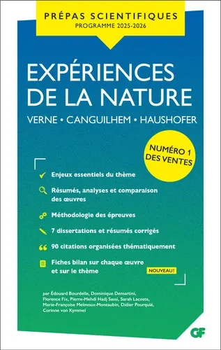 Expériences de la nature Prépas scientifiques. Verne, Canguilhem, Haushofer Edition 2025 - 2026