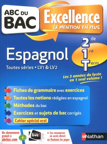 Espagnol Toutes séries LV1 & LV2 2de, 1re, Tle Espagnol Toutes séries LV1 & LV2 2de, 1re, Tle