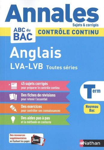 Anglais LV1, LV2 et LVA Tle toutes séries