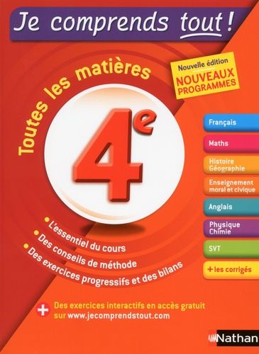 Toutes les matières 4e