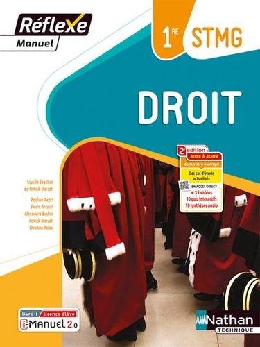 Droit 1re STMG Réflexe - Livre + licence élève