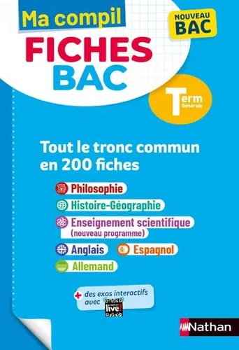Ma compil fiches Bac Tle. Tout le tronc commun Edition 2024 Ma compil fiches Bac Tle. Tout le tronc commun Edition 2024
