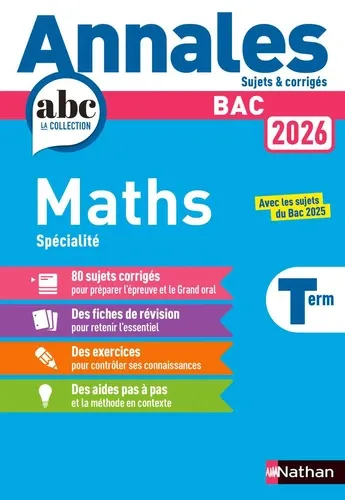 Annales Mathématiques Tle Spécialité Edition 2026