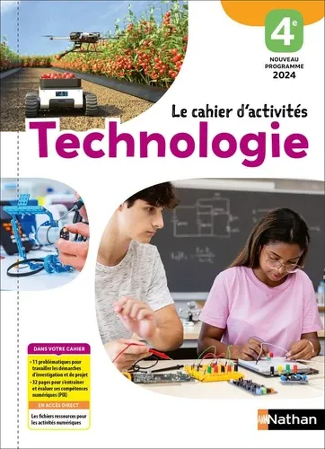 Technologie 4e. Le cahier d'activités Edition 2025