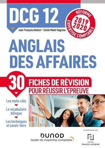 Anglais des affaires DCG 12 - Fiches de révision