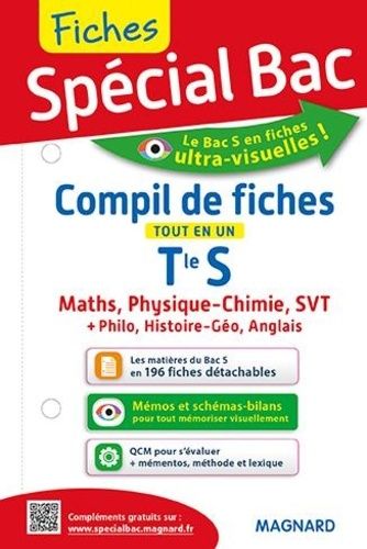 Compil de fiches tout en un Tle S - Maths, Physique-chimie, SVT, Philosophie, Histoire-géo, Anglais