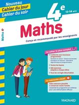 Cahier du jour/Cahier du soir Maths 4e + mémento