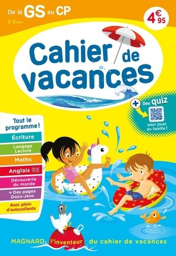 Cahier de vacances de la GS au CP