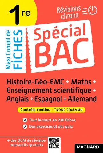Histoire - Géo - EMC + Maths + Enseignement scientifique + Anglais + Espagnol + Allemand Edition 2023 Histoire - Géo - EMC + Maths + Enseignement scientifique + Anglais + Espagnol + Allemand Edition 2023