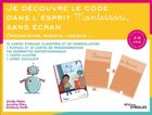 Je découvre le code dans l'esprit Montessori, sans écran - Avec 1 conte illustré, 97 cartes, 1 plateau, 2 planches de gommettes et 1 livret explicitatif