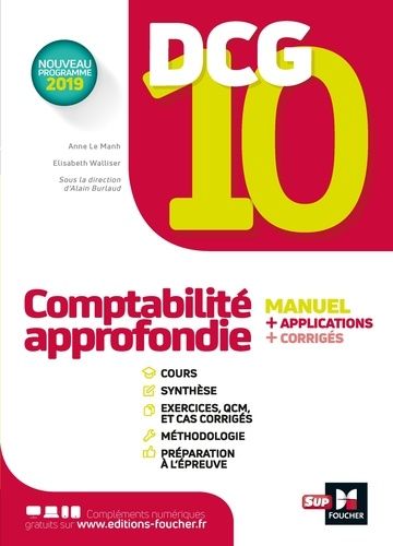 DCG 10 Comptabilité approfondie - Manuel + applications + corrigés