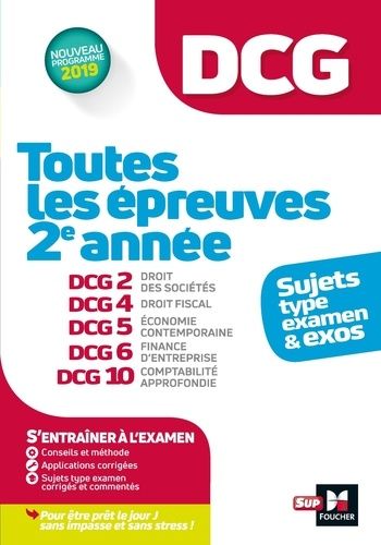 Toutes les épreuves de 2e années DCG