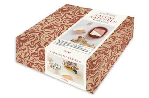 Coffret Savons naturels - Avec 1 moule professionnel, 10 feuilles à motifs, 10 étiquettes