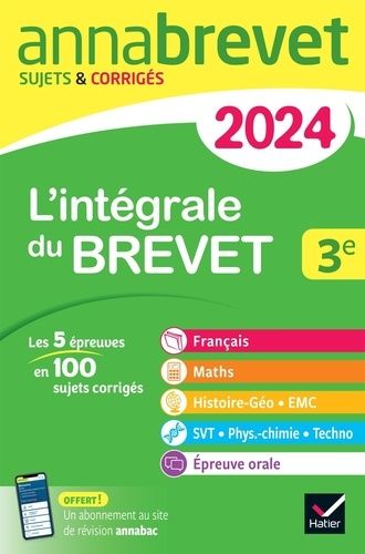 L'intégrale du brevet 3e - Sujets & corrigés