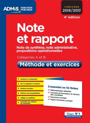 Note et rapport - Méthode et exercices