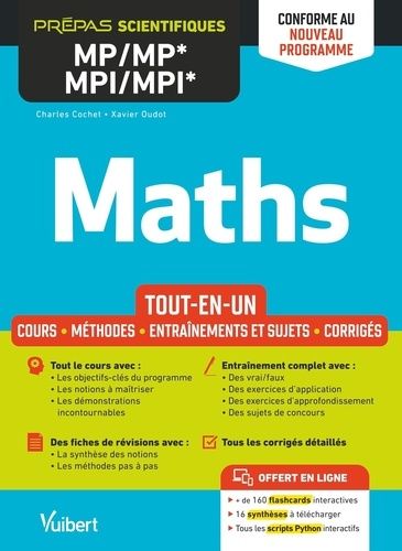 Maths MP/MP*-MPI/MPI* - Tout-en-un - Cours, méthodes, entraînements et sujets, corrigés