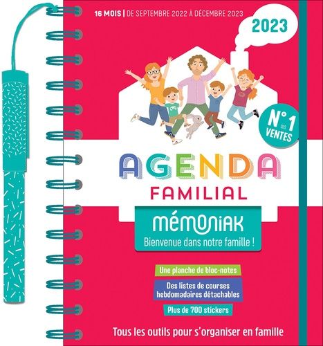 Agenda familial - Septembre 2022 - Décembre 2023 (Grand format - Broché  2022), de