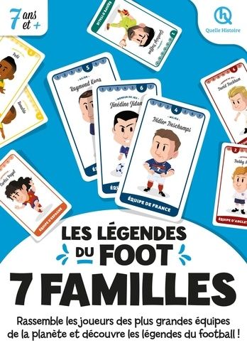 7 familles Les légendes du foot - Rassemble les joueurs des plus grandes équipes de la planète et découvre les légendes du football !