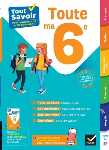 Toute ma 6e - Avec le Guide parents détachable