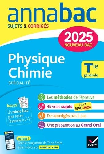 Physique-Chimie spécialité Tle générale - Sujets & Corrigés