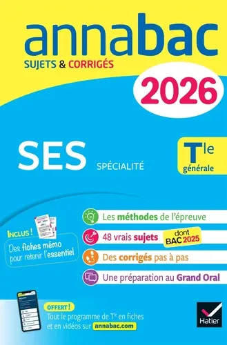 SES spécialité Tle générale. Sujets & Corrigés Edition 2026 SES spécialité Tle générale. Sujets & Corrigés Edition 2026