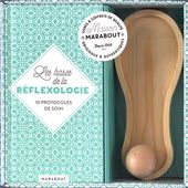 Coffret Massage du pied - Les bases de la réflexologie. 10 protocoles de soin. Contient : 1 livre et 1 accessoire en bois