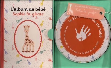 Le coffret de naissance empreinte avec Sophie la girafe - Avec un album de naissance et 1 kit de moulage