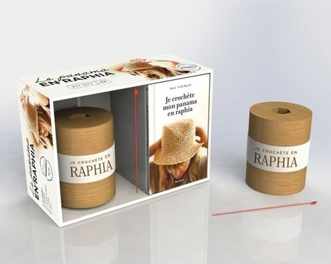 Coffret le panama en raphia - Je crochète mon panama en raphia. Avec 1 bobine de raphia, 1 crochet