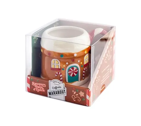Mug Saveurs pain d'épices. Ce coffret contient 1 mug et 1 livre de recettes Mug Saveurs pain d'épices. Ce coffret contient 1 mug et 1 livre de recettes