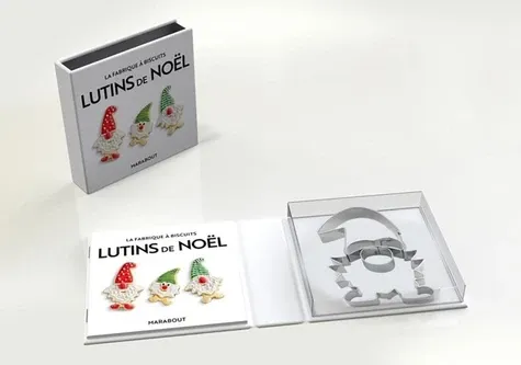 Ma fabrique à biscuits Lutins de Noël. Coffret avec 3 emporte - pièces et 1 livre de recettes Ma fabrique à biscuits Lutins de Noël. Coffret avec 3 emporte - pièces et 1 livre de recettes