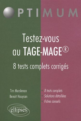 Testez-vous au TAGE-MAGE - 8 tests complets corrigés