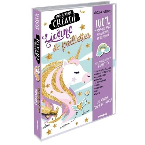 Mon agenda créatif Licorne et paillettes