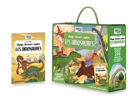 Voyage, découvre, explore Les dinosaures - Un livre de 32 pages et 205 pièces de puzzle