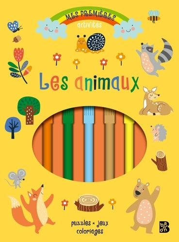 Les animaux - Puzzles, jeux, coloriages - avec 5 feutres offerts