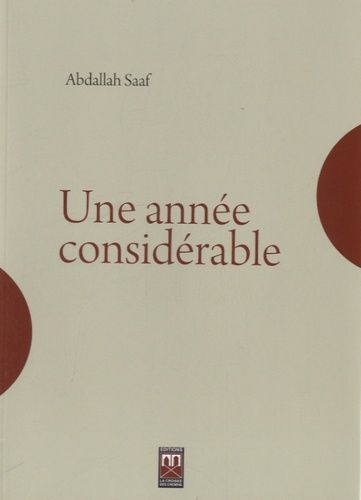 Une année considérable