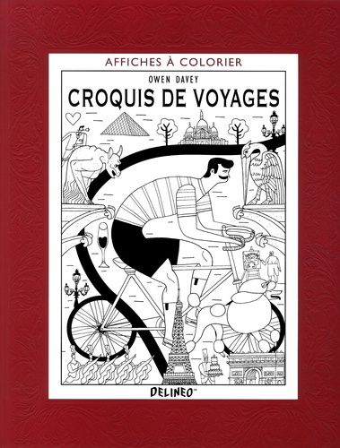 Croquis de voyages - Affiches à colorier