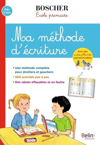 Ma méthode d'écriture - Avec des autocollants repositionnables et un feutre effaçable